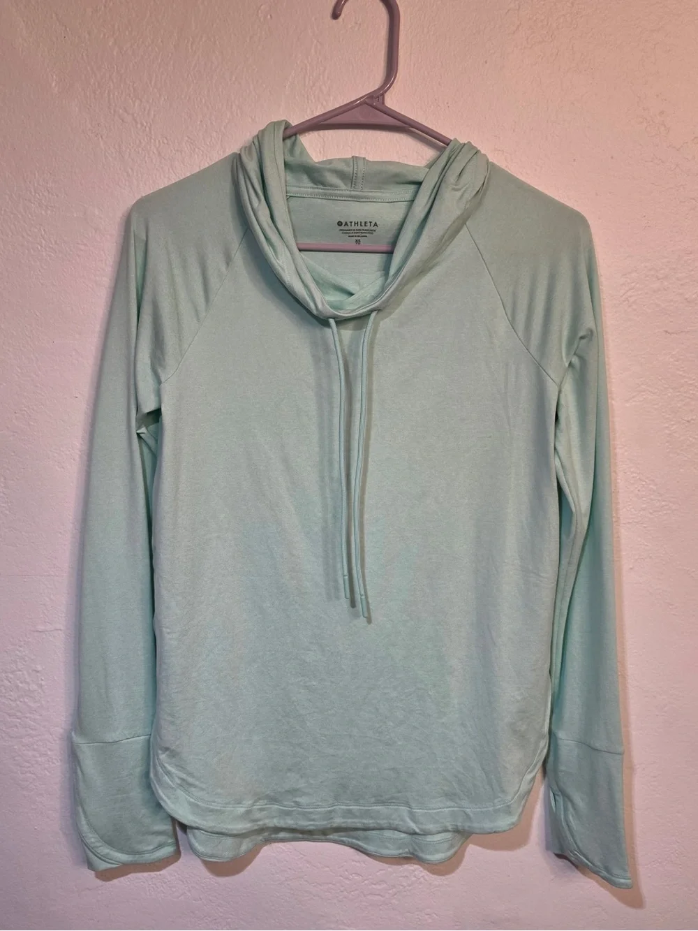 Athleta Uptempo Hoodie Sweatshirt Wintergreen Mint